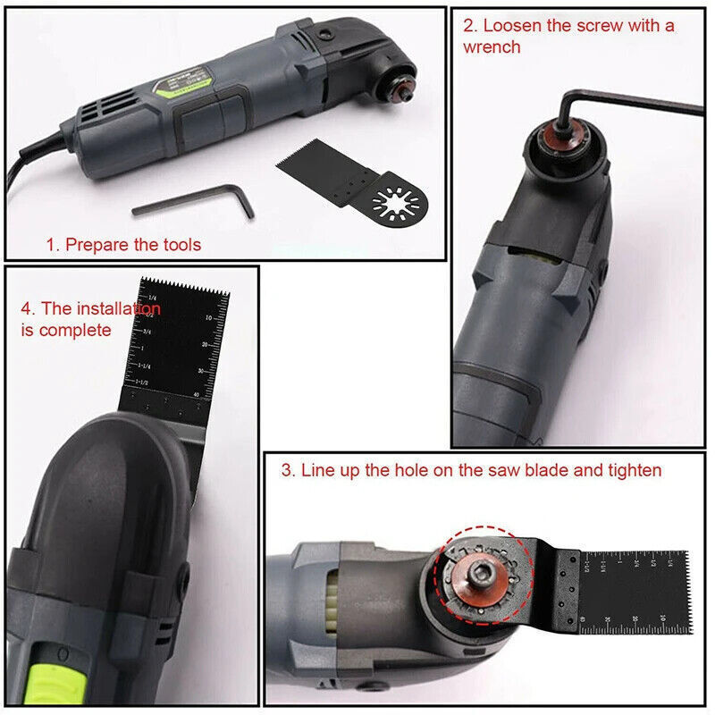 52PCS Oscillating Multi Tool Blade Saw Blades Wood Metal Cutter For  Fein