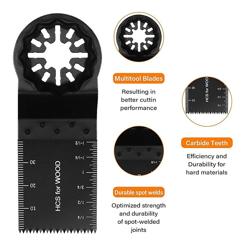 Multitool Blades,10Pcs Oscillating Saw Blades,Professional Wood Metal Multi Tool Blade Universal Quick Release